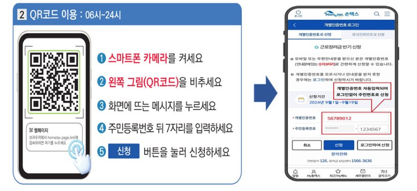 근로장려금 반기신청 방법(우편)