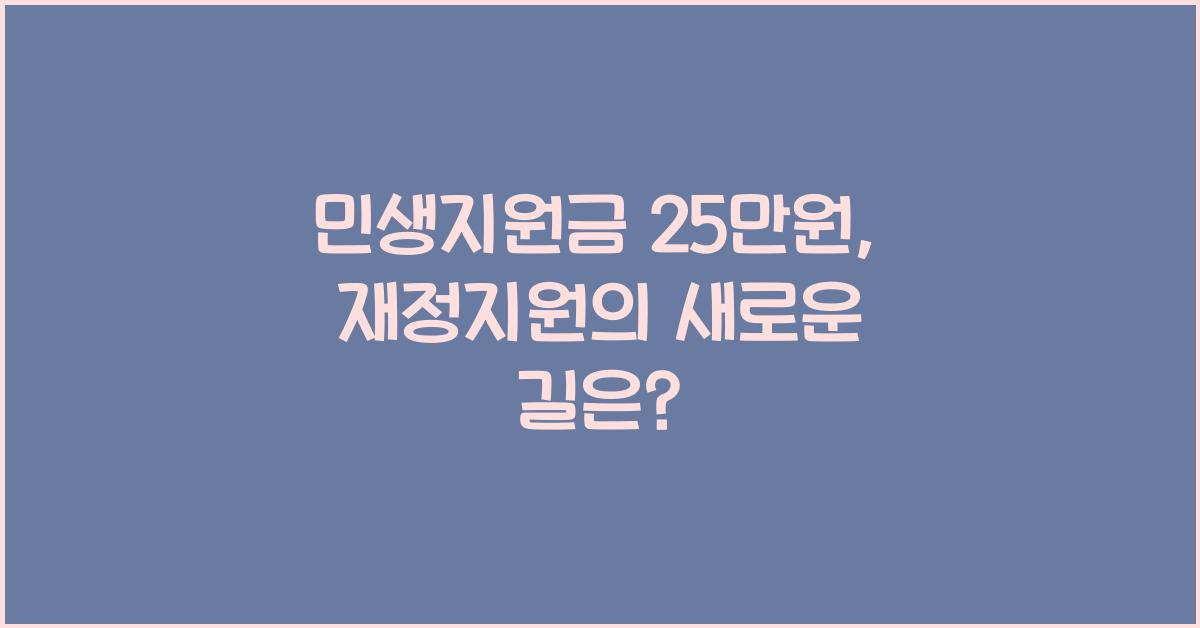 민생지원금 25만원