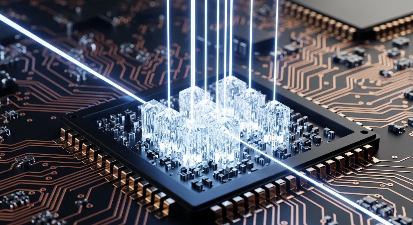 칩에서 광자가 나오는 형상화