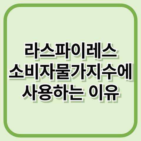 라스파이레스 물가지수, 왜 CPI(소비자물가지수) 산출에 사용될까?