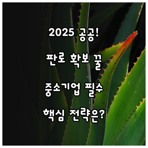 중소기업 공공구매 종합 지원 2025..