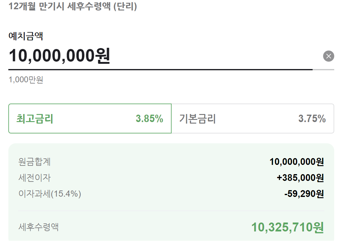 농협은행 정기예금 금리