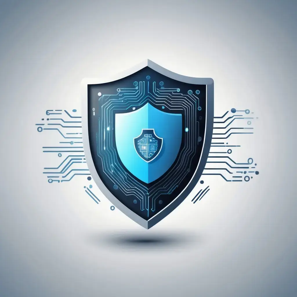 SKT 유심 무상 교체를 통해 도입된 최신 통신 보안 시스템을 상징하는 디지털 방패 일러스트. 유심 무료 교체 방법 이후 적용되는 보호 기술 설명