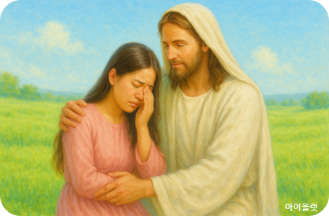 위로 받는 모습 가상으로 재현