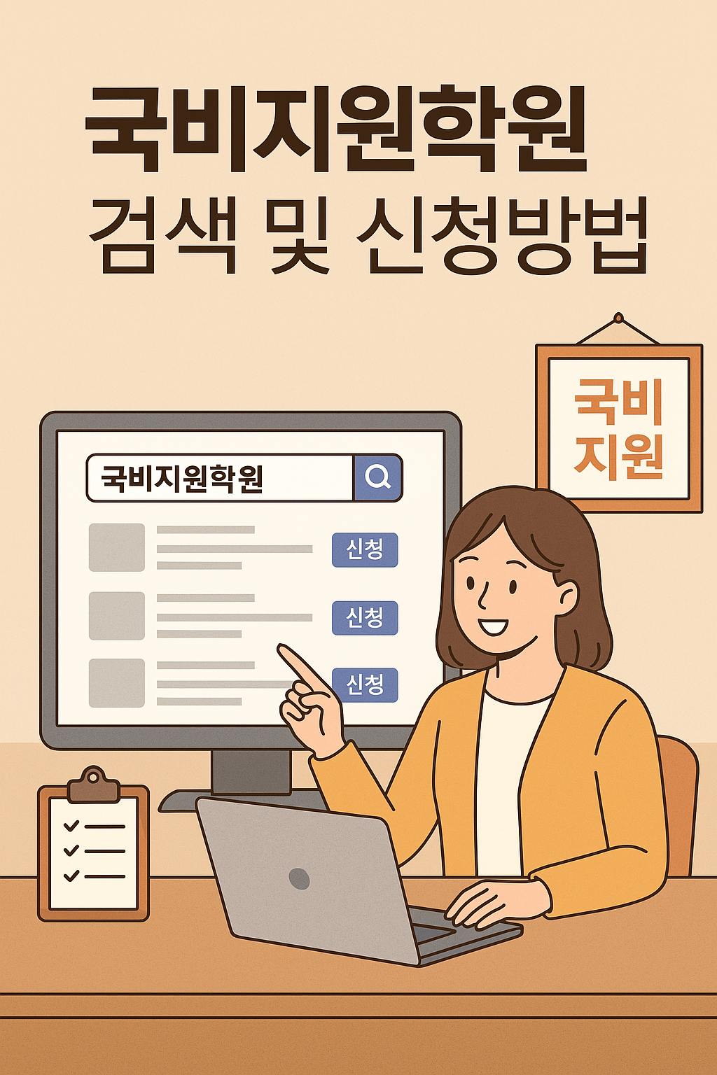 국비지원학원 검색 및 신청방법