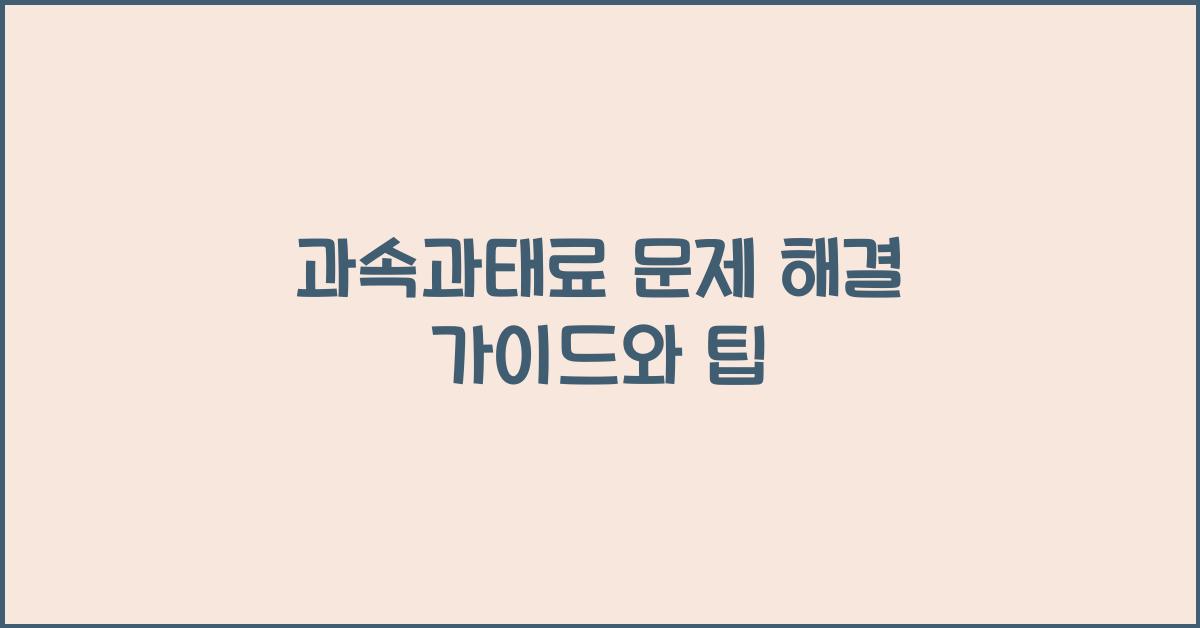 과속과태료