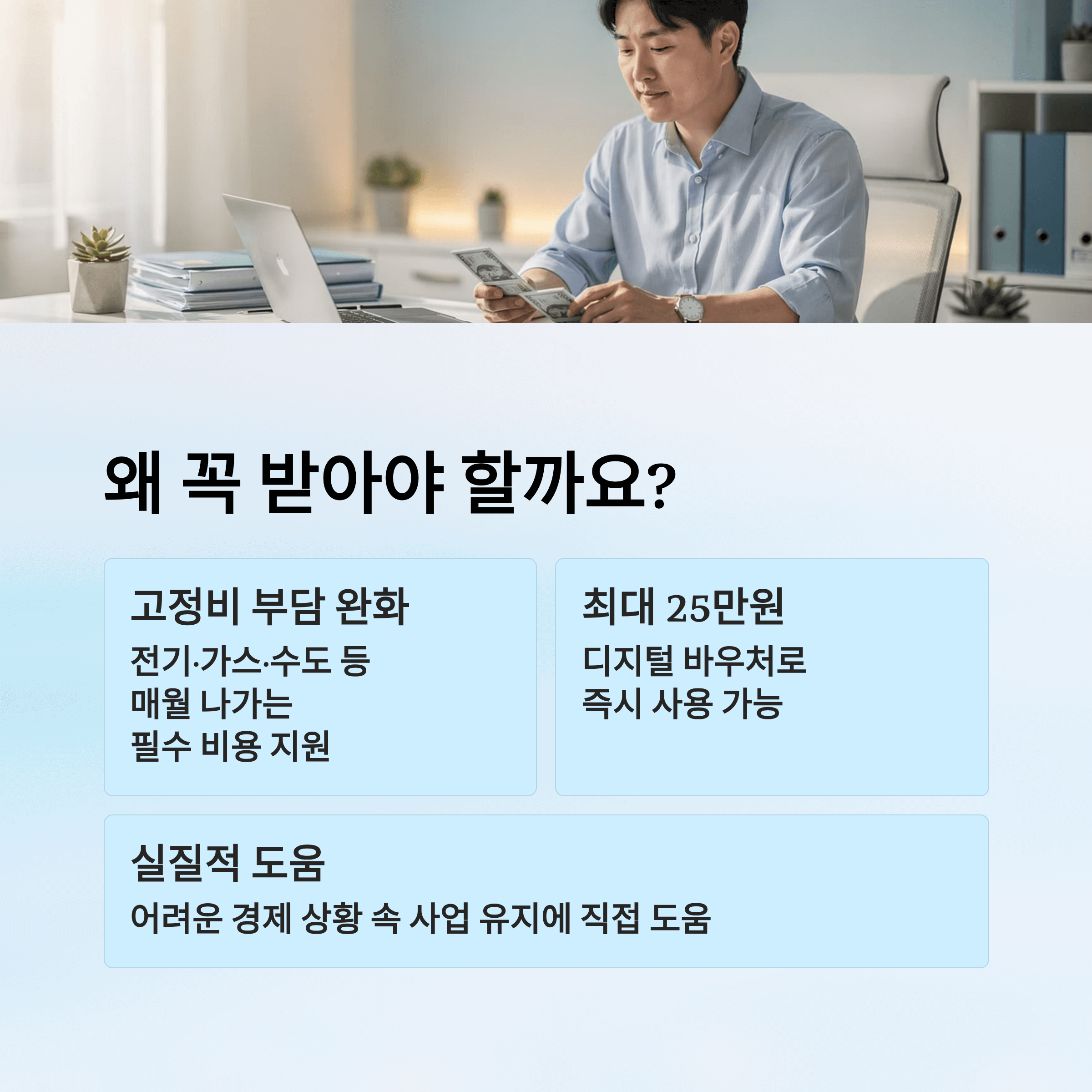 영세 소상공인 지원금 최대 25만 원 바우처