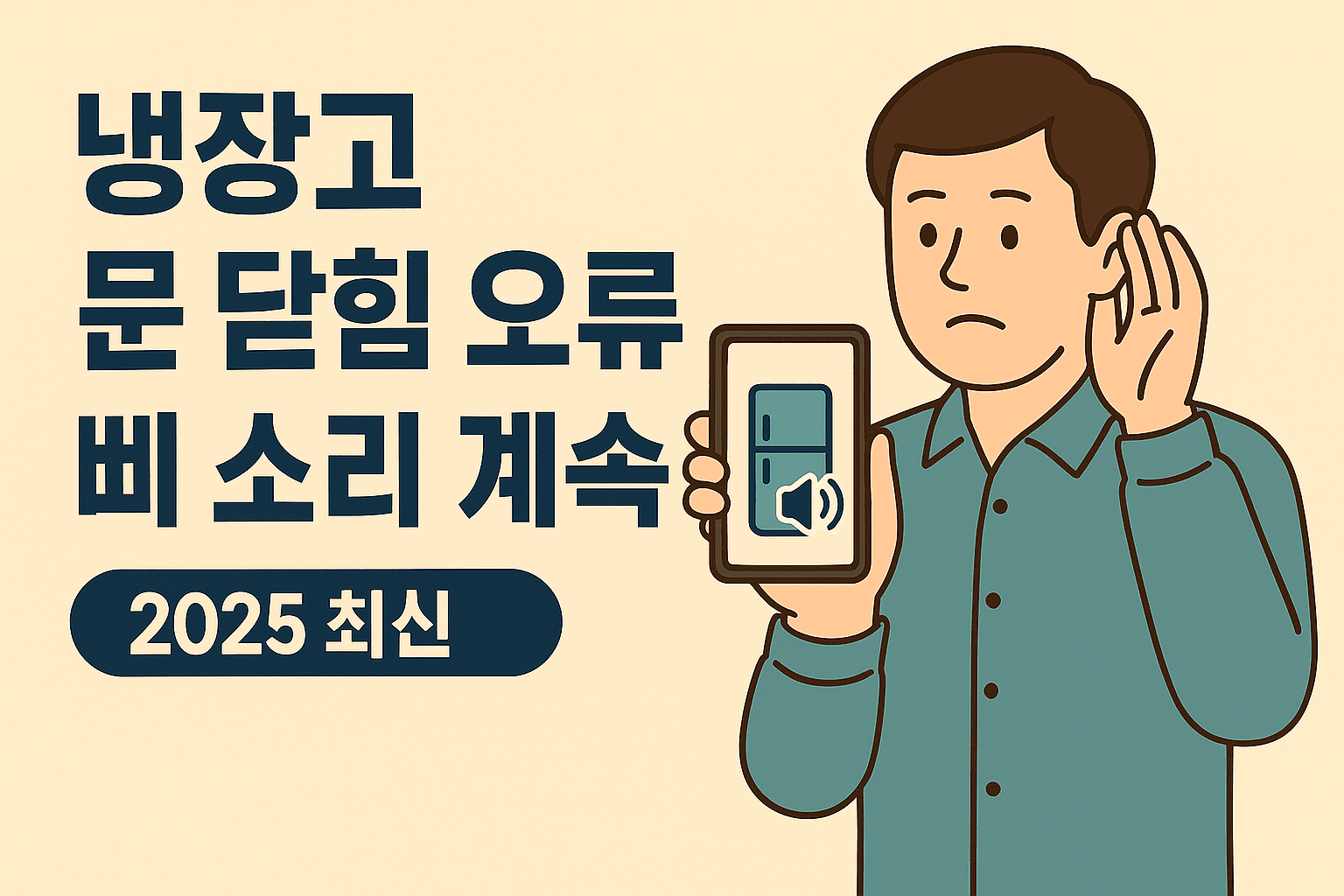 냉장고 문을 닫아도 계속 삐- 소리가 날 때 원인 &amp; 해결방법 ❘ 2025 최신 정리