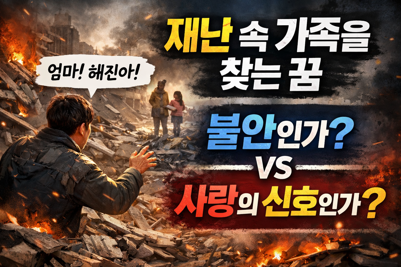 재난 속 가족을 찾는 꿈