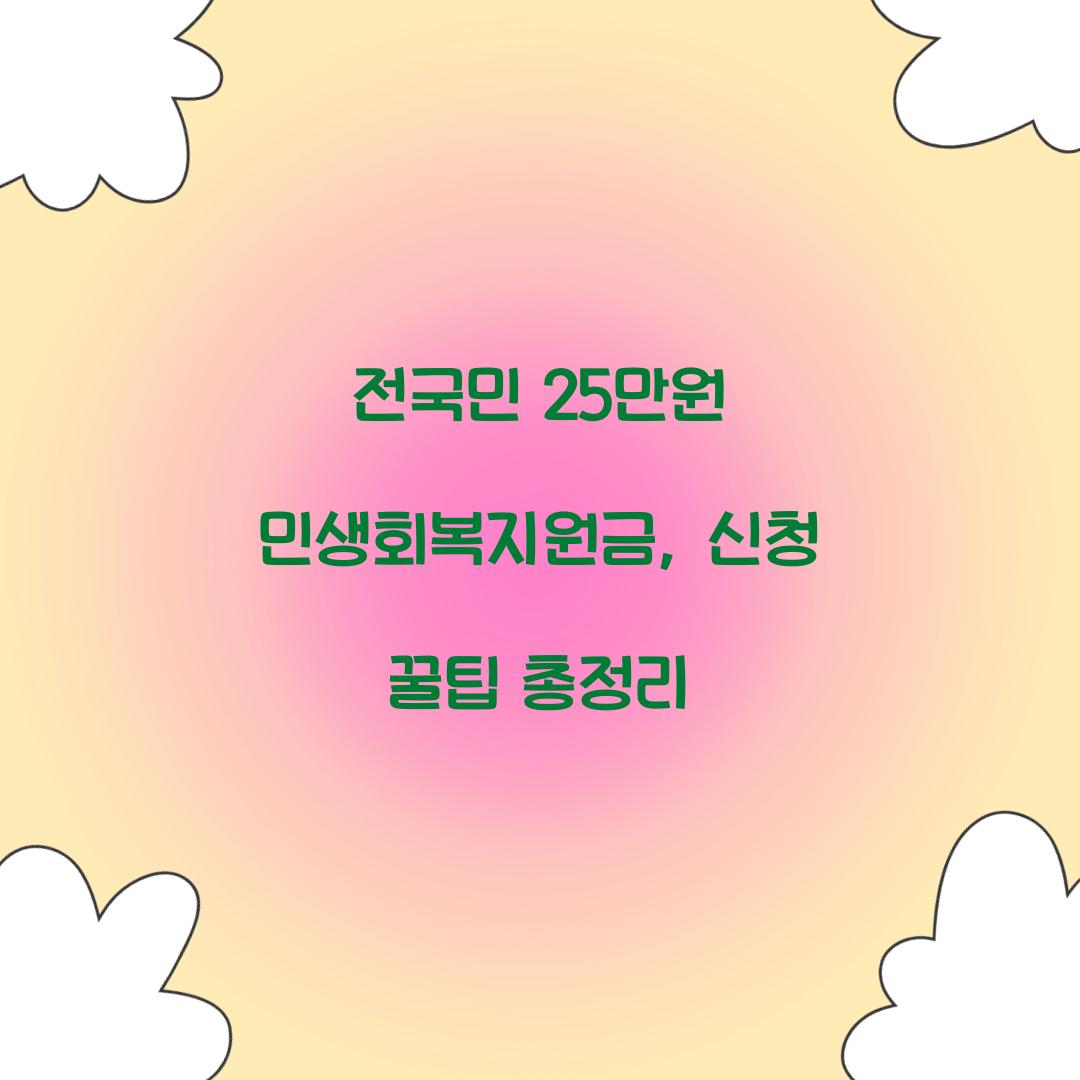 전국민 25만원 민생회복지원금
