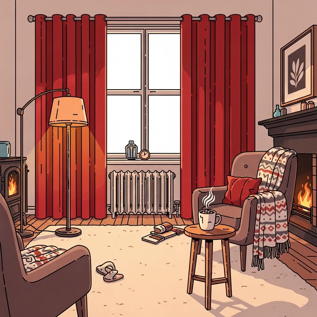 단열 커튼으로 보온 유지