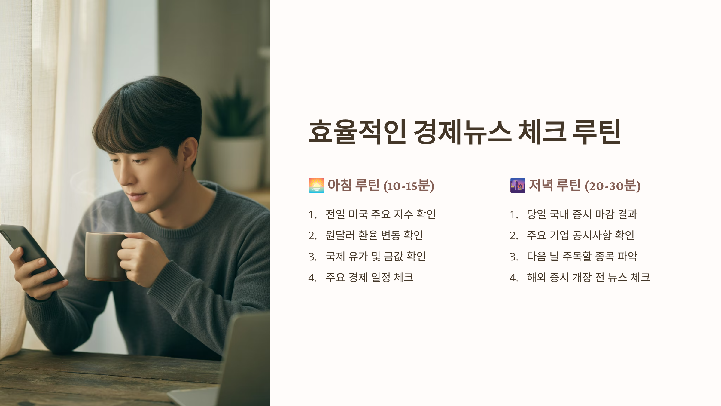 효율적인 경제뉴스 체크 루틴