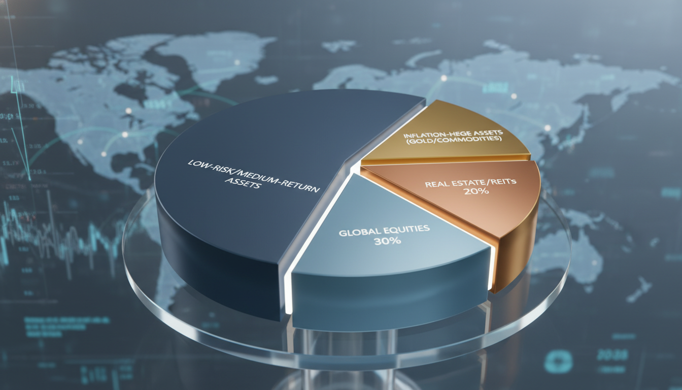 2026년 투자 트렌드를 반영한 글로벌 분산 투자 및 자산 배분 포트폴리오 차트.