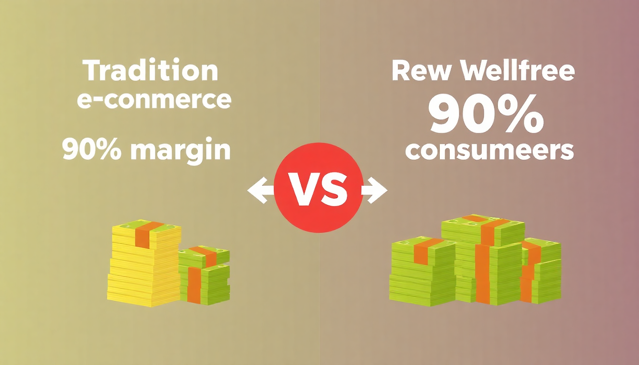 우리샵의 마진 90% 캐시백
