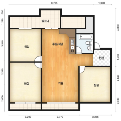 산운마을-12단지-평면도