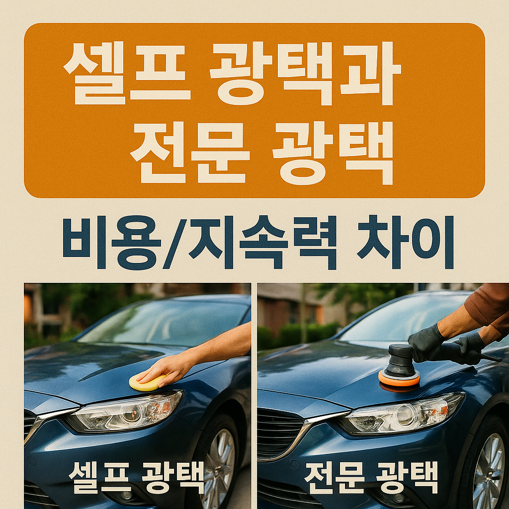 셀프 광택과 전문 광택 비교 비용 지속력 차이