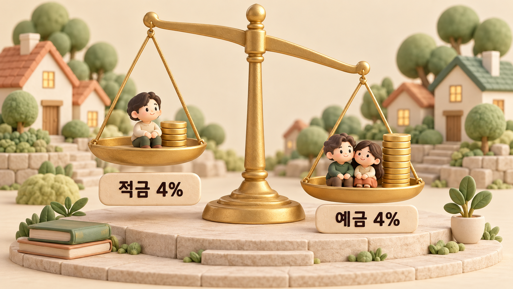 적금과 예금 이자 저울