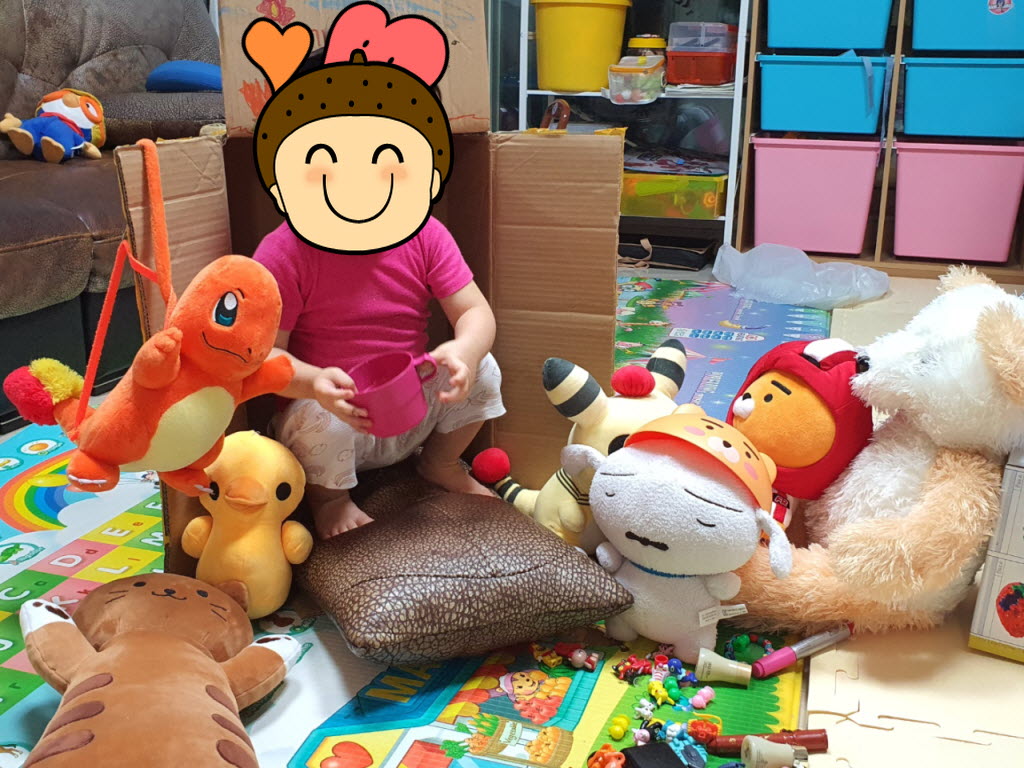 택배상자를 이용한 놀이