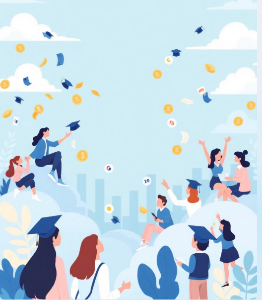 꿈사다리 장학금 을 받은 학생들의 모습 이미지