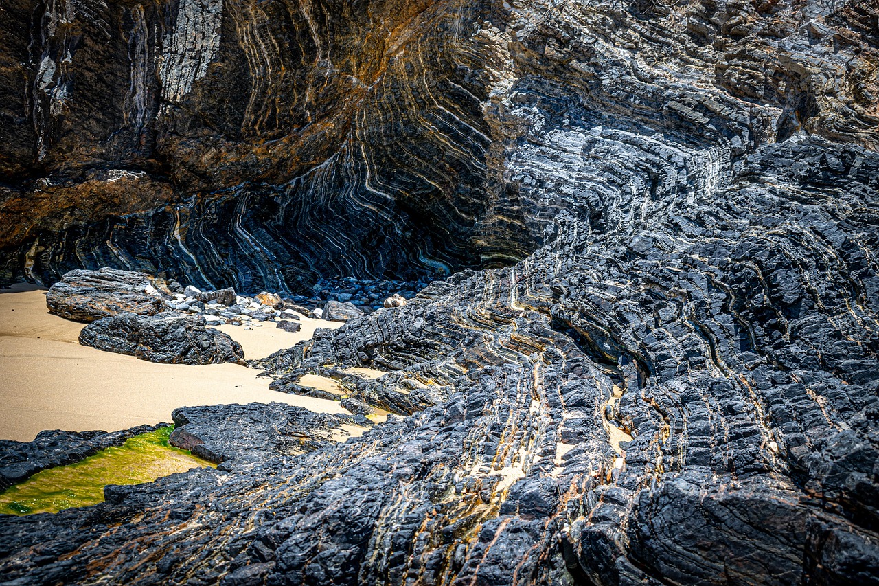 중국 칭다오 라오산의 지층