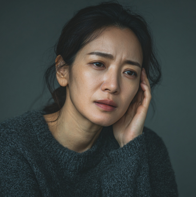 귀에서 바람소리 가 들리는 아주머니