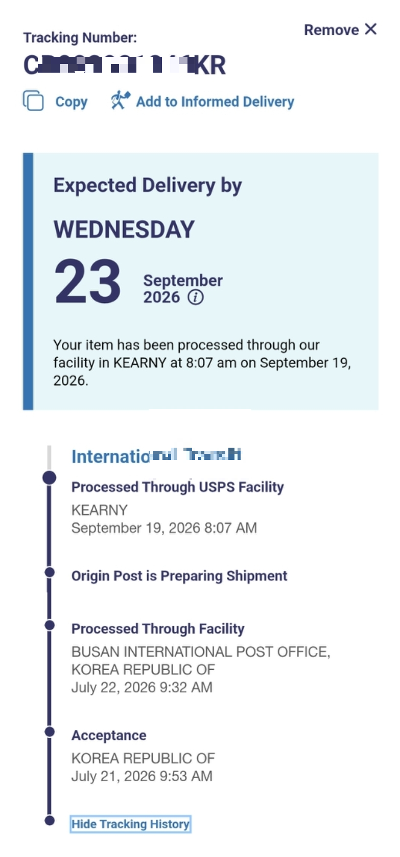 USPS tracking 이미지
