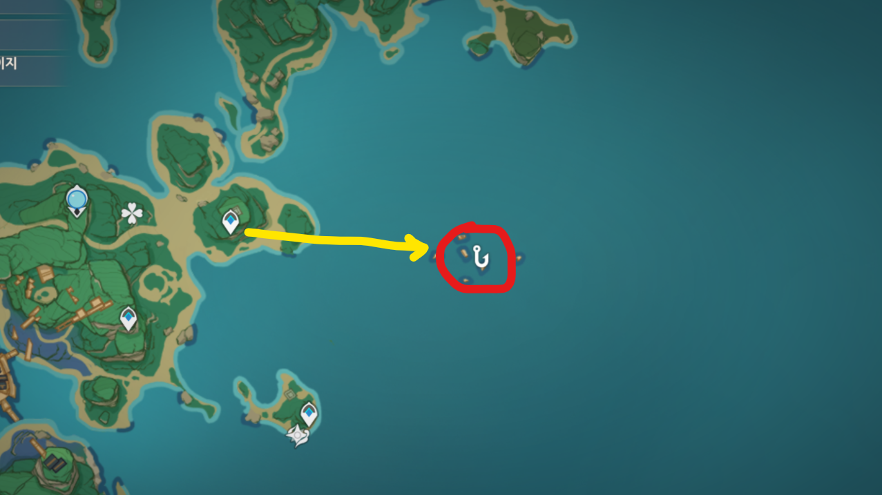 전류 나비고기 낚시 포인트