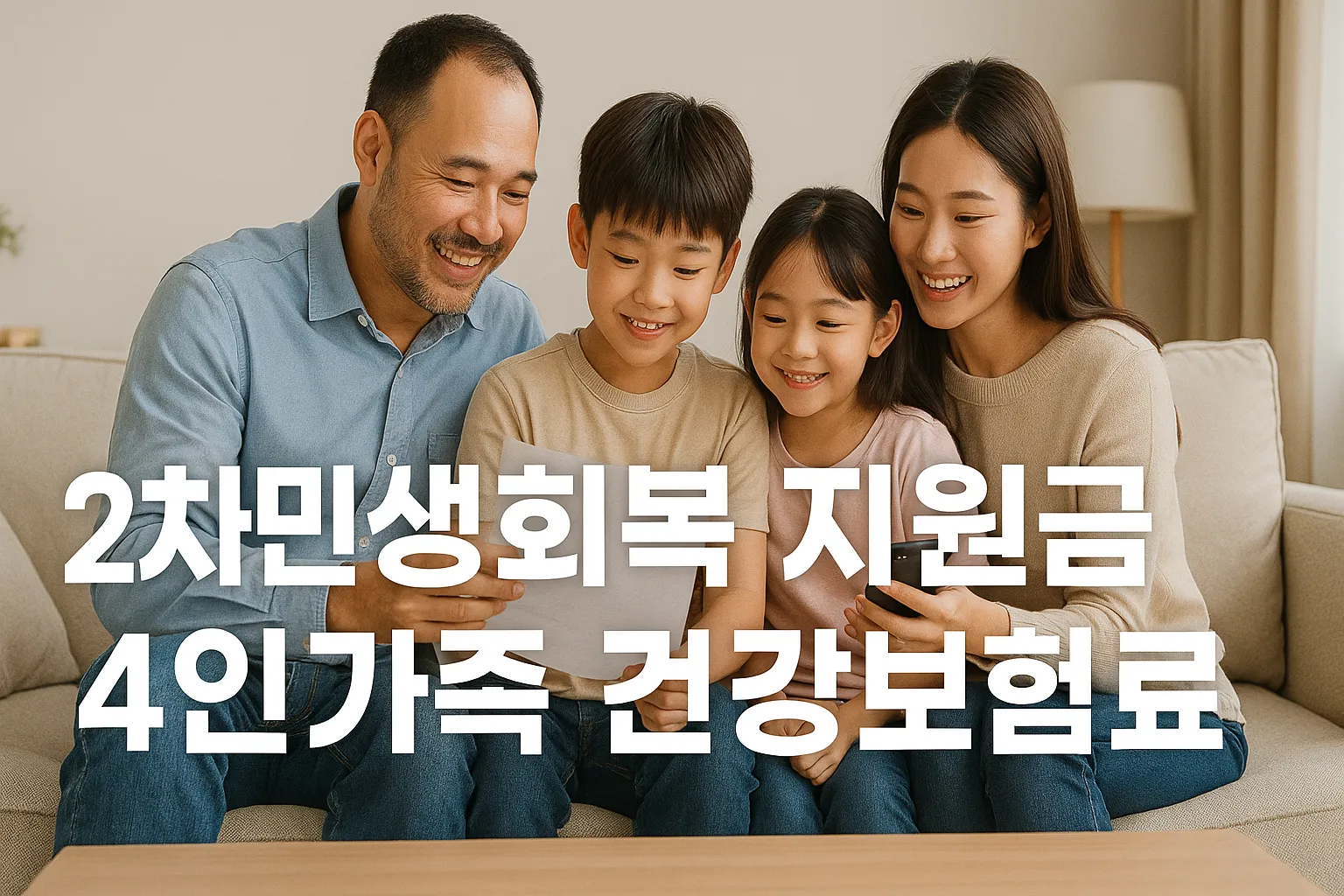 2차민생회복 지원금 4인가족 건강보험료 기준과 신청 방법