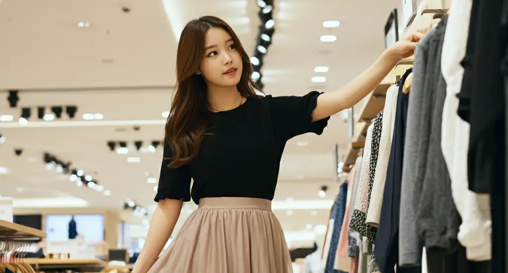 옷을 쇼핑하는 여성