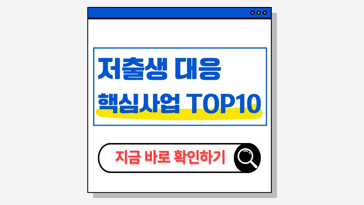 2025 저출생 대응 핵심사업 TOP10