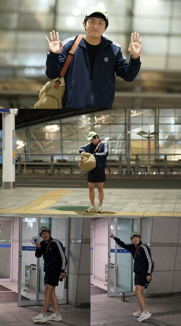 기안84가 &#39;태어난 김에 세계일주&#39; 시즌3 촬영을 위해 출국하고 있다. [사진=MBC]