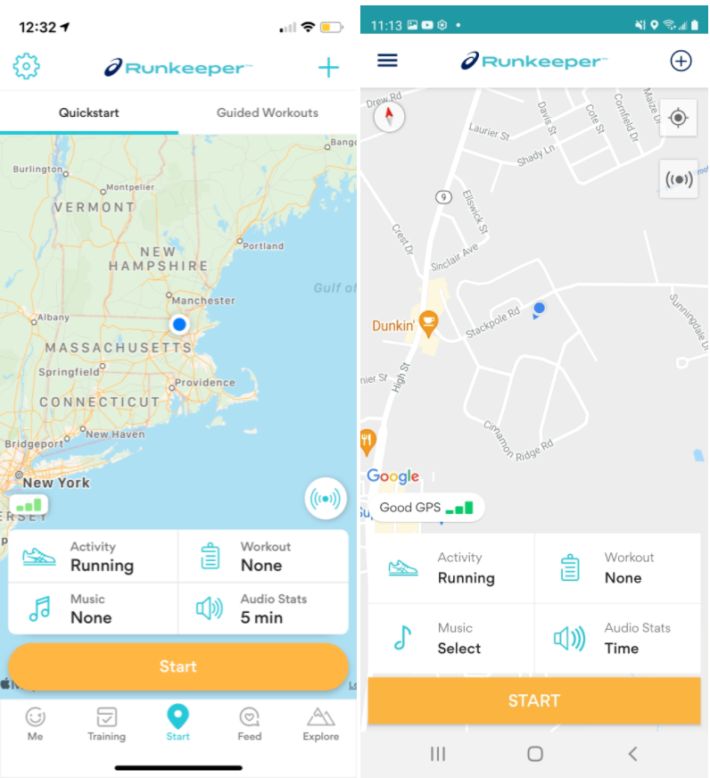 Runkeeper 사용법 완벽 가이드 앱이미지