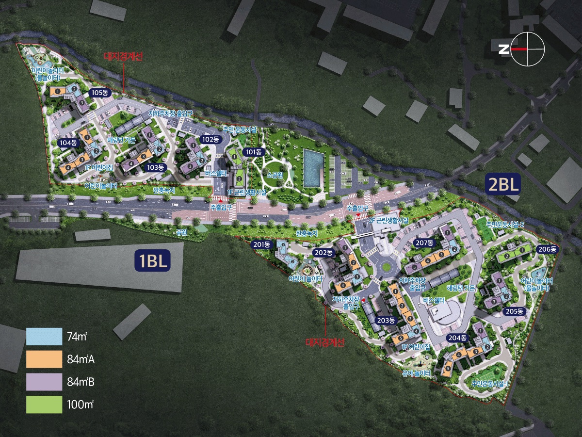 해링턴 플레이스 진사(1BL) 배치도