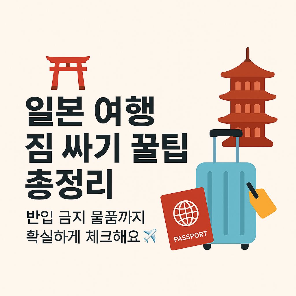 일본 여행 짐싸기 꿀팁 제목 이미지