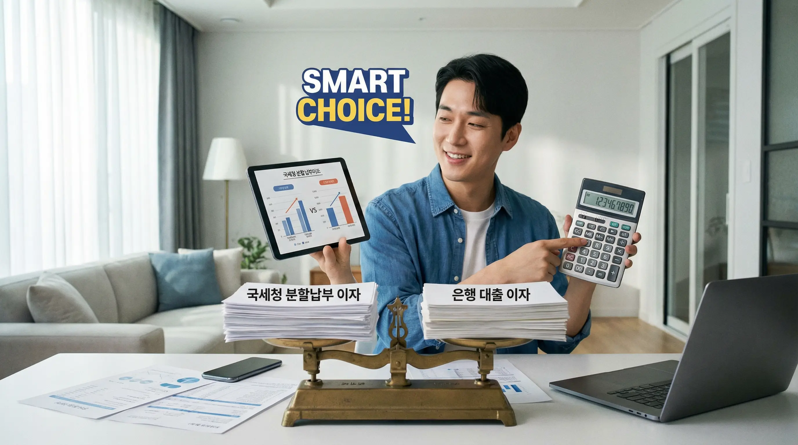 국세청 분할납부 이자와 은행 대출 이자를 저울질하여 더 유리한 쪽을 선택하는 스마트한 모습
