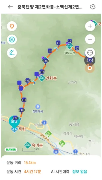 소백산 등산코스 지도 비로봉 초보코스 대중교통 휴식포인트_7