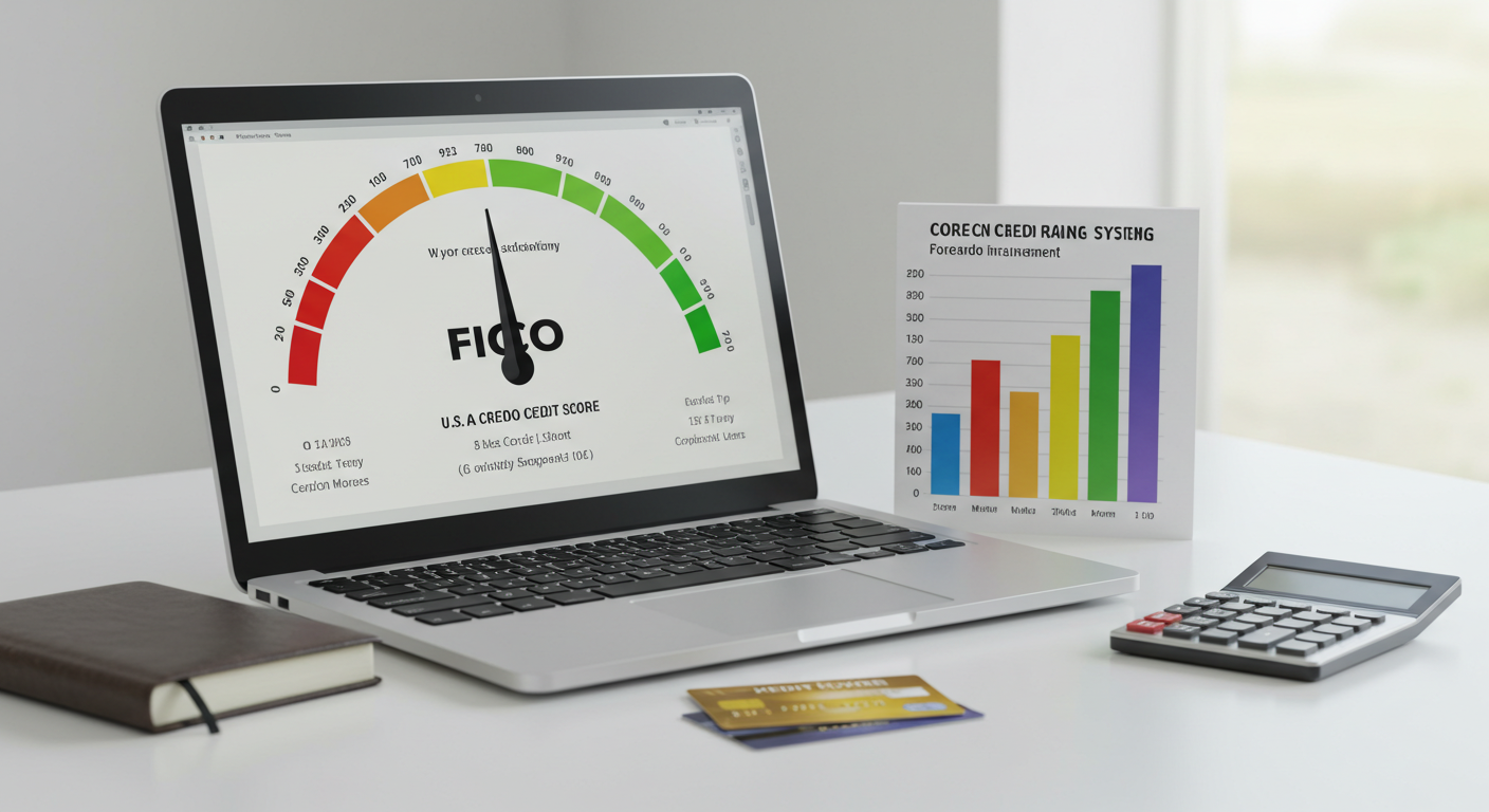신용점수 관리, 미국 FICO, 한국 등급 비교 관련 사진