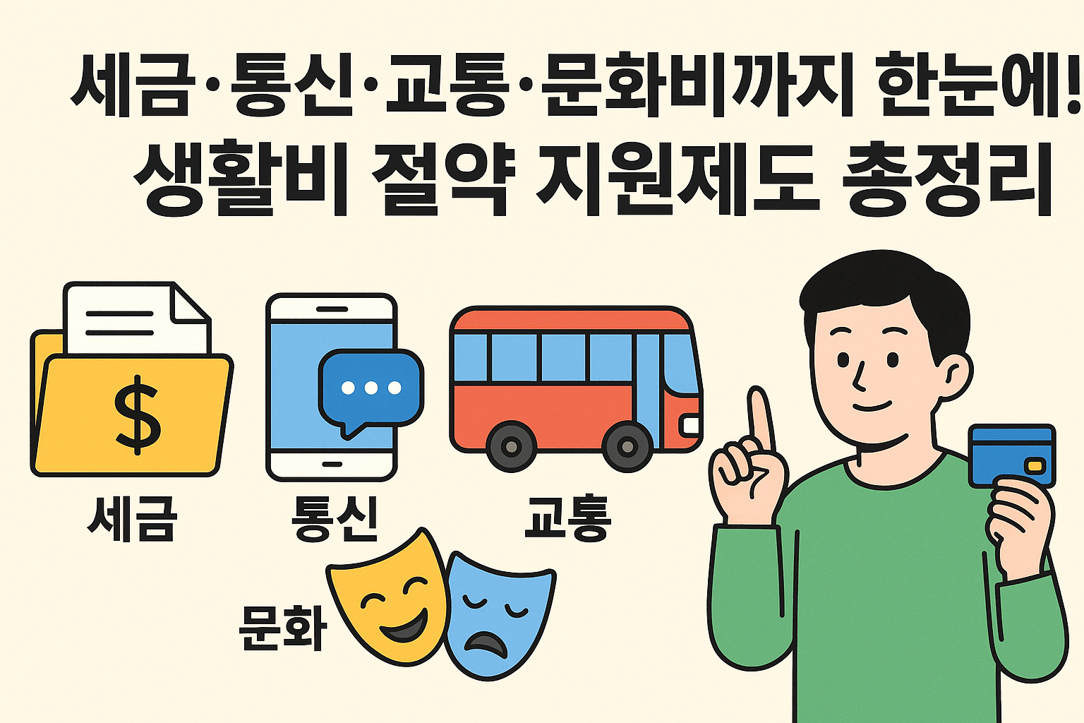 세금·통신·교통·문화비까지 한눈에! 생활비 절약 지원제도 총정리