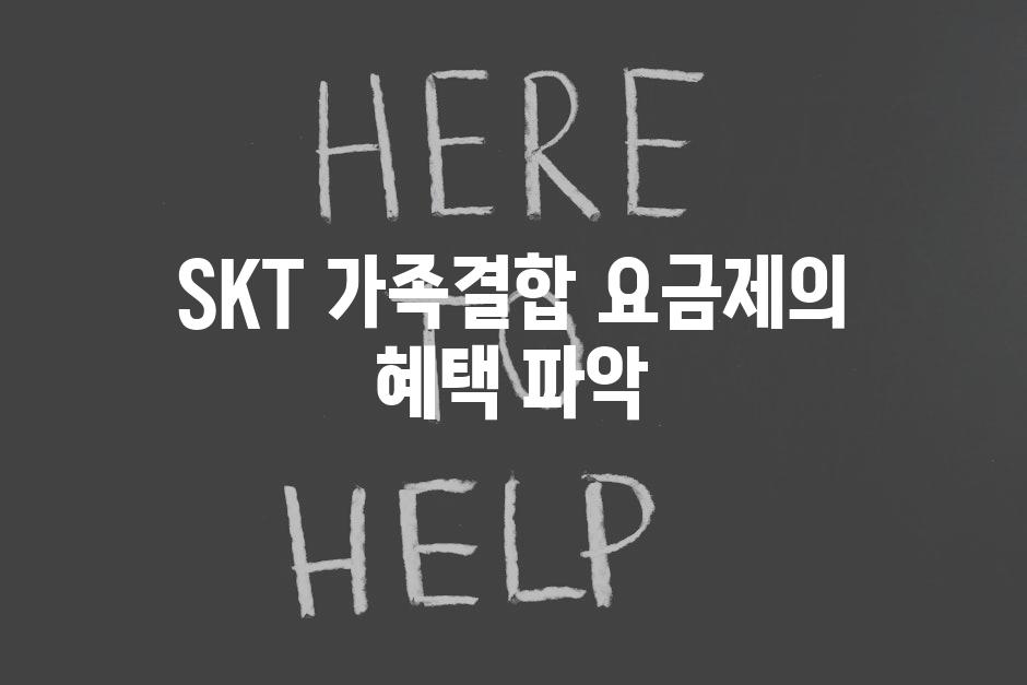 SKT 가족결합 요금제의 혜택 파악