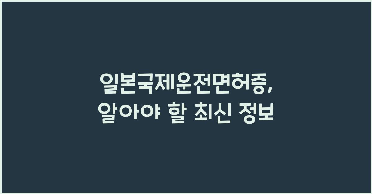 일본국제운전면허증