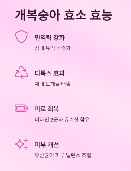 개복숭아 효소 효능