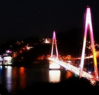 여수 돌산대교 야경 이미지