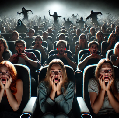 공포영화 관람 관련 사진
