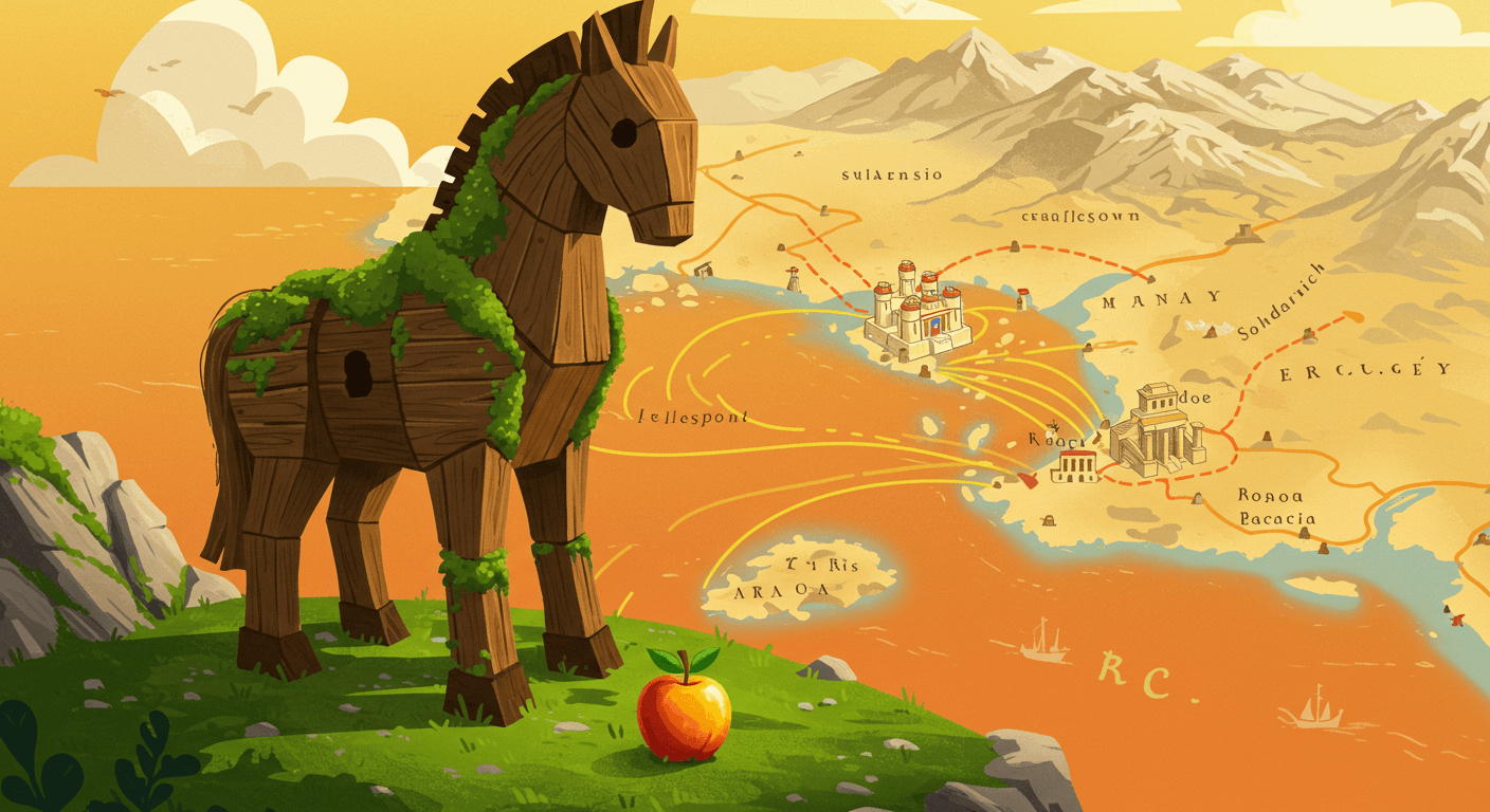 역사적 전쟁과 신화적 전쟁 비교 (트로이, 일리아드, 오디세이) 관련 사진