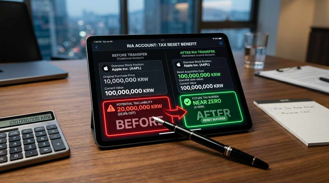 세련된 재무 태블릿 화면