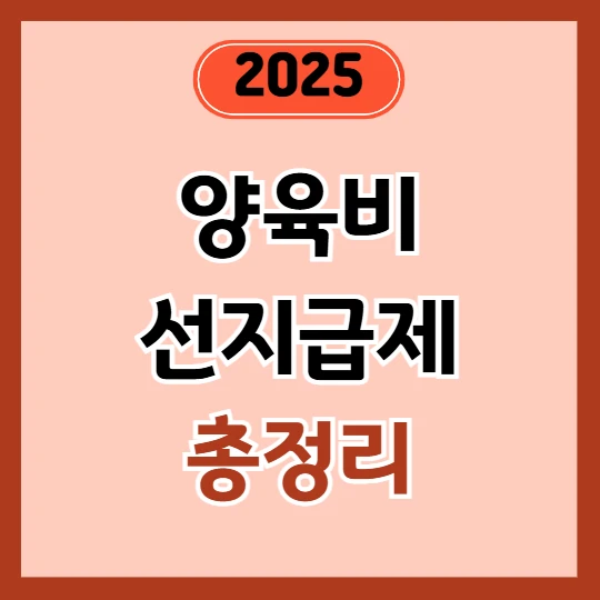 양육비 선지급제, 2025년부터 매달 20만 원 받는 방법 총정리!(+양육비 계산기)