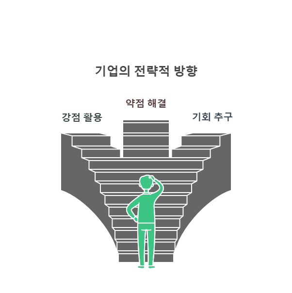 SWOT 분석의 의의와 중요성을 시각화한 인포그래픽