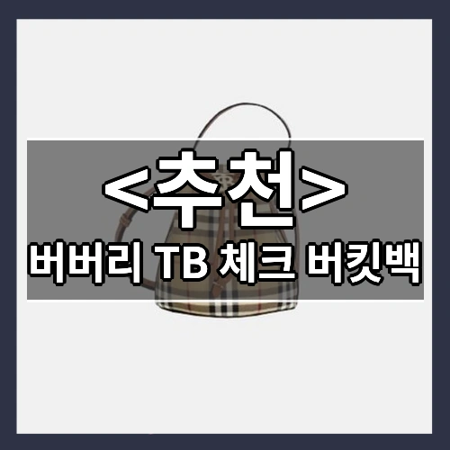 버버리 TB 체크 버킷백