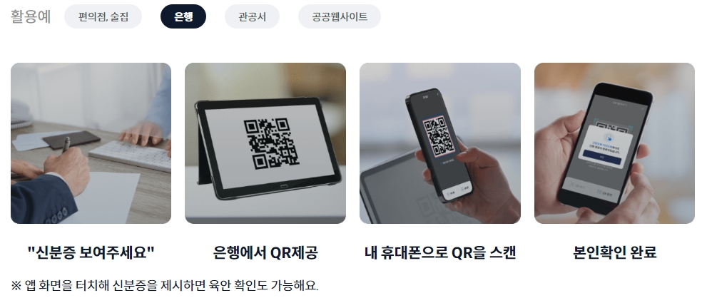 모바일 신분증 활용 예