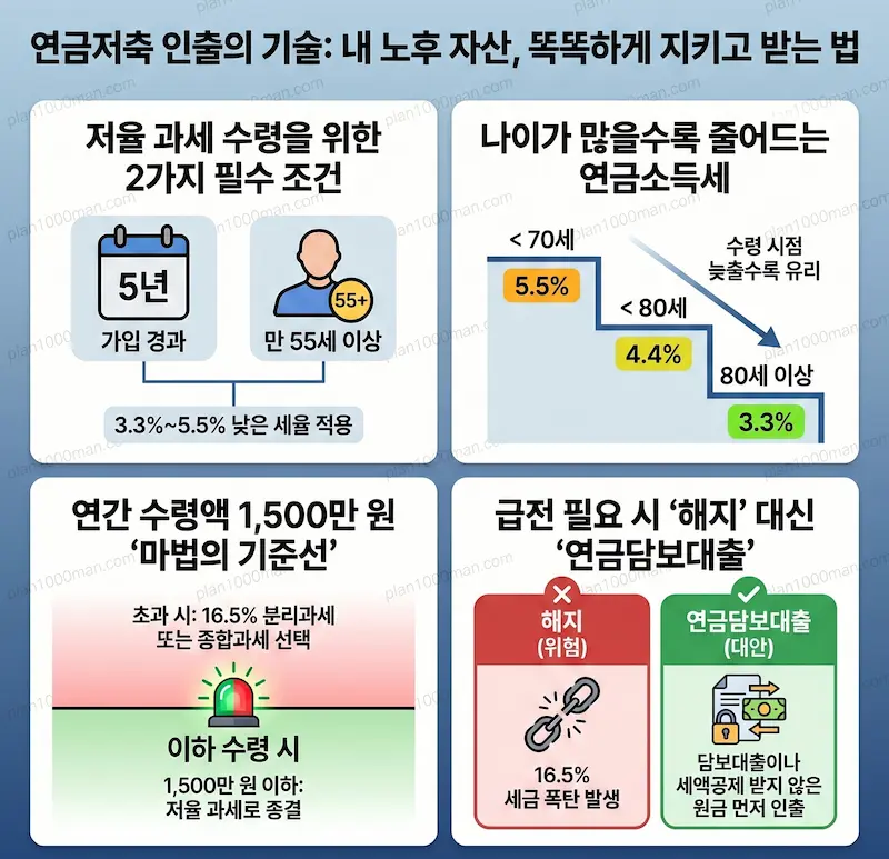 연금저축 인출 전략 인포그래픽